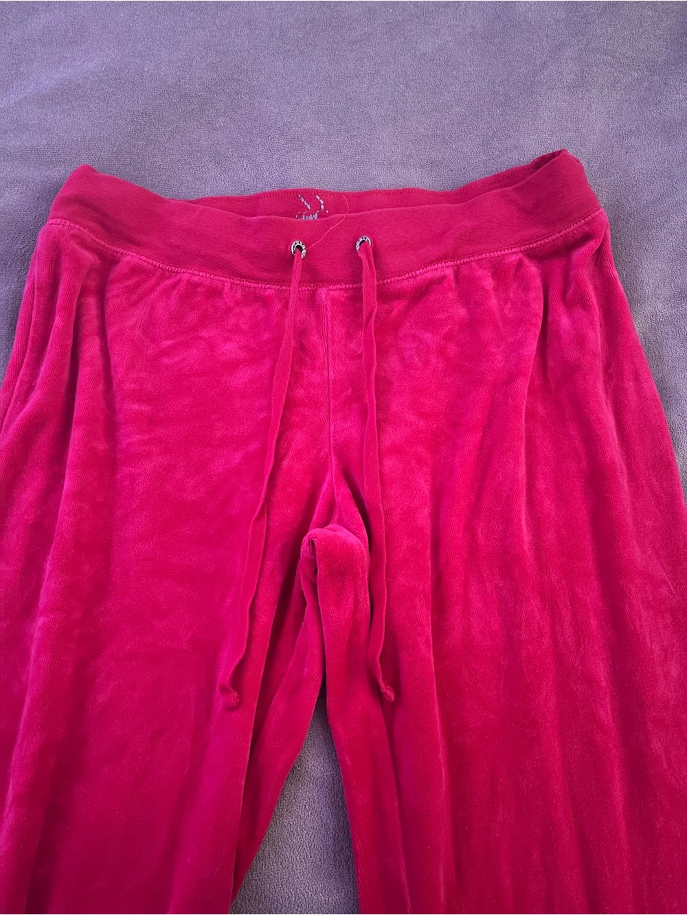 Hot Pink Velour Drawstring Lounge Pants